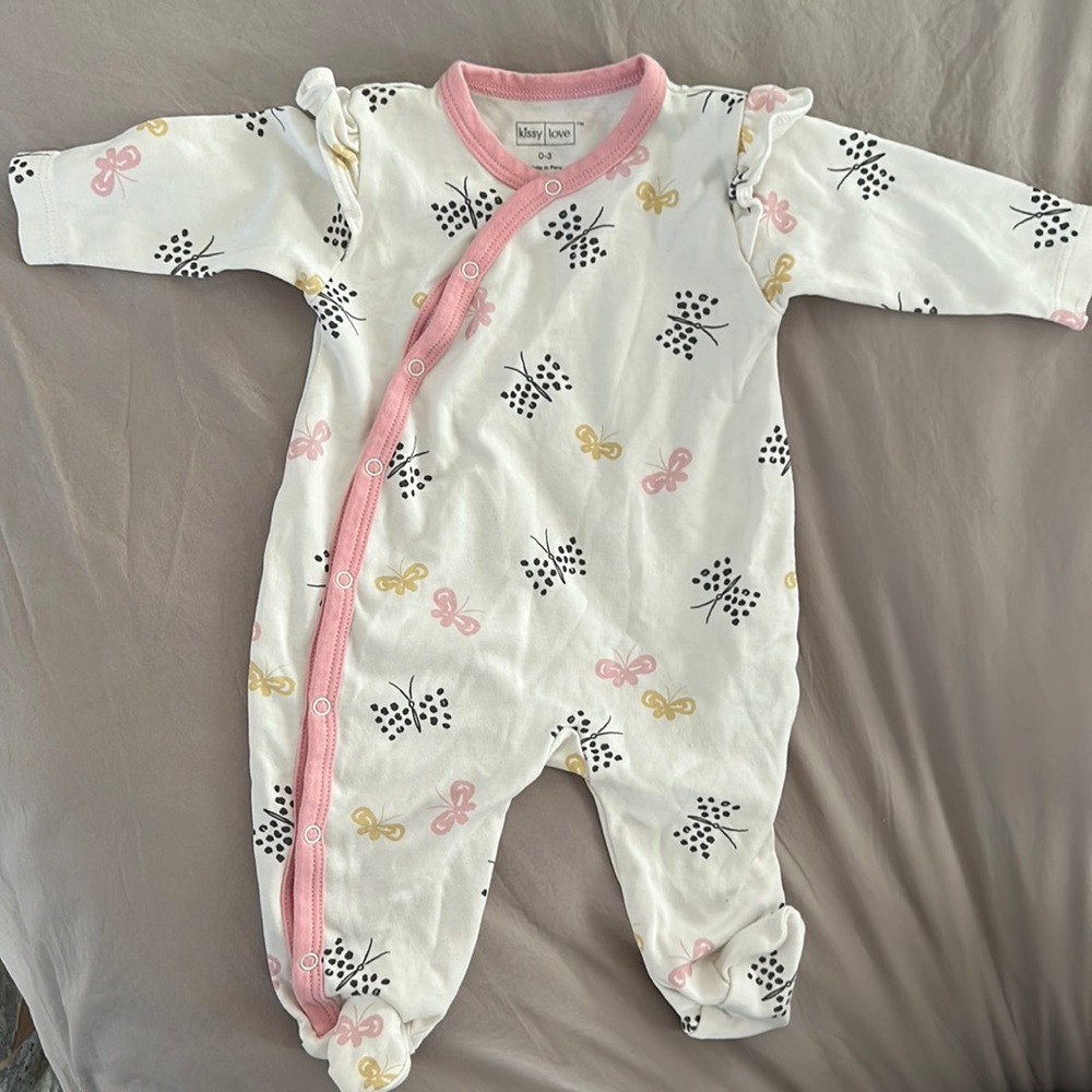 Kissy Love footie, so soft with Pima Cotton